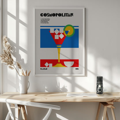 Cosmopolitan Bauhaus Cocktail - Poster / Art Print - interiör