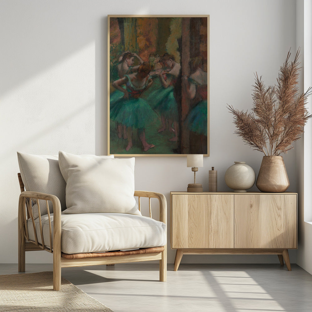 Dancers, Pink and Green - Poster / Art Print - interiör