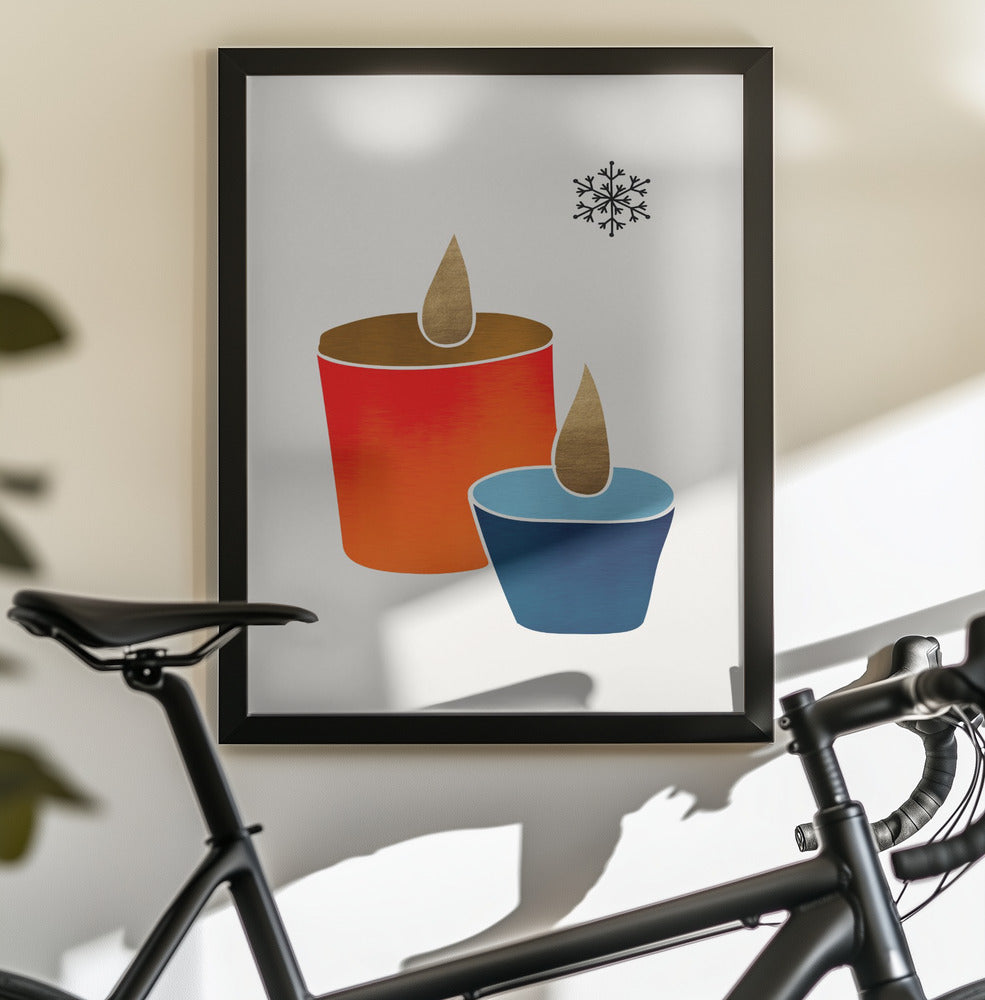 Christmas Candles - Poster / Art Print - interiör