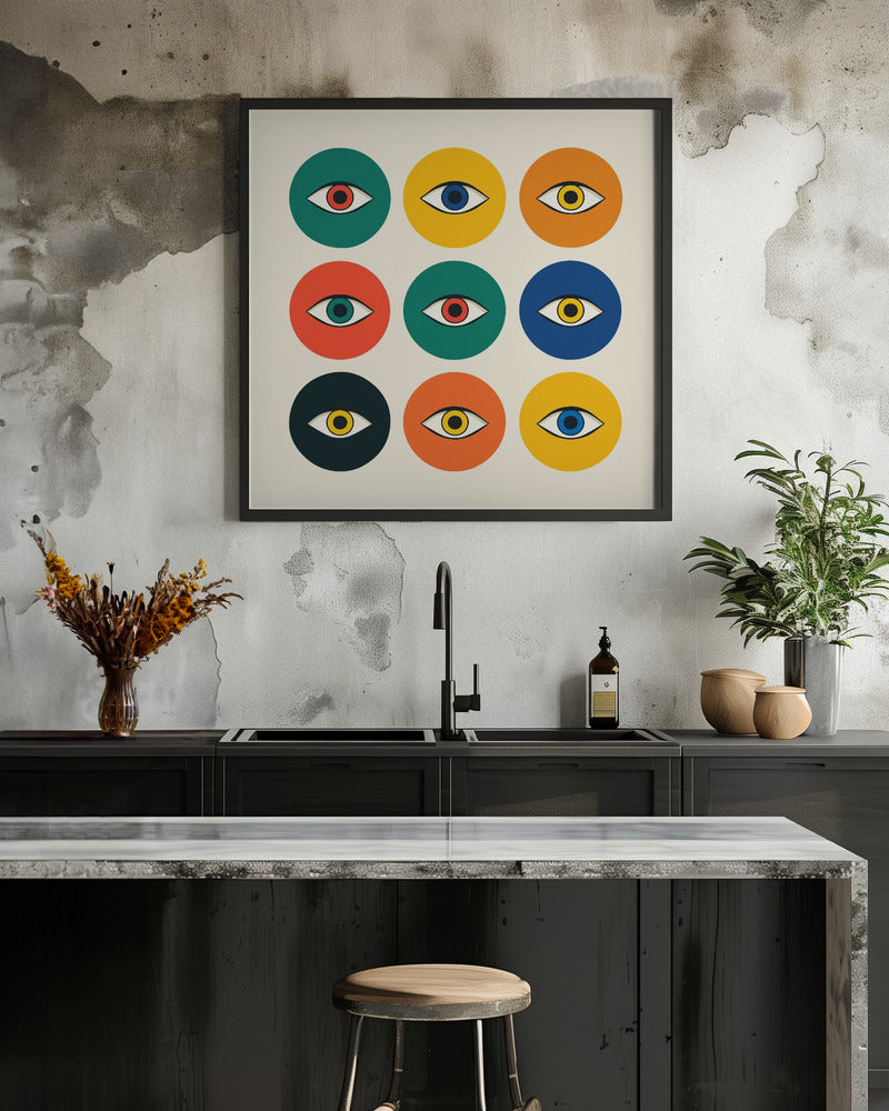Nine Eyes - Poster / Art Print - interiör