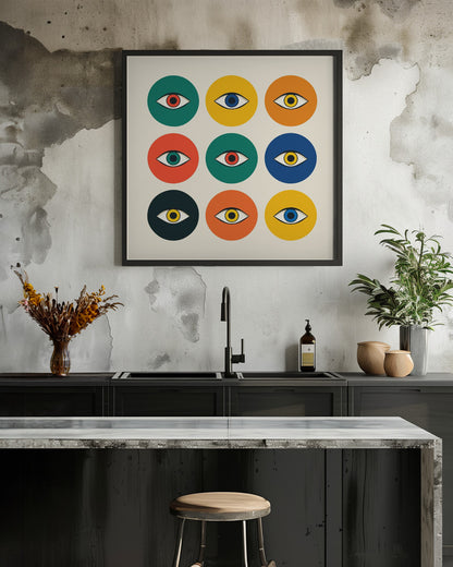Nine Eyes - Poster / Art Print - interiör