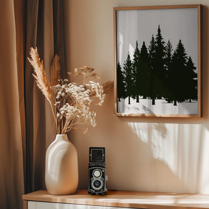 Tannenwald (dark) - Poster / Art Print - interiör