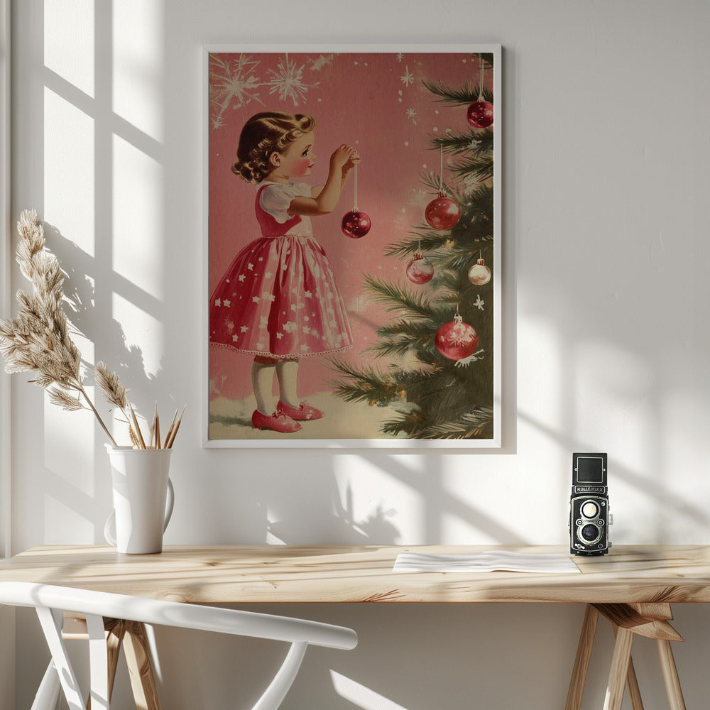 Girl With Baubles - Poster / Art Print - interiör
