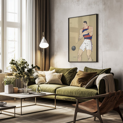Hammer Throw (1908) - Poster / Art Print - interiör