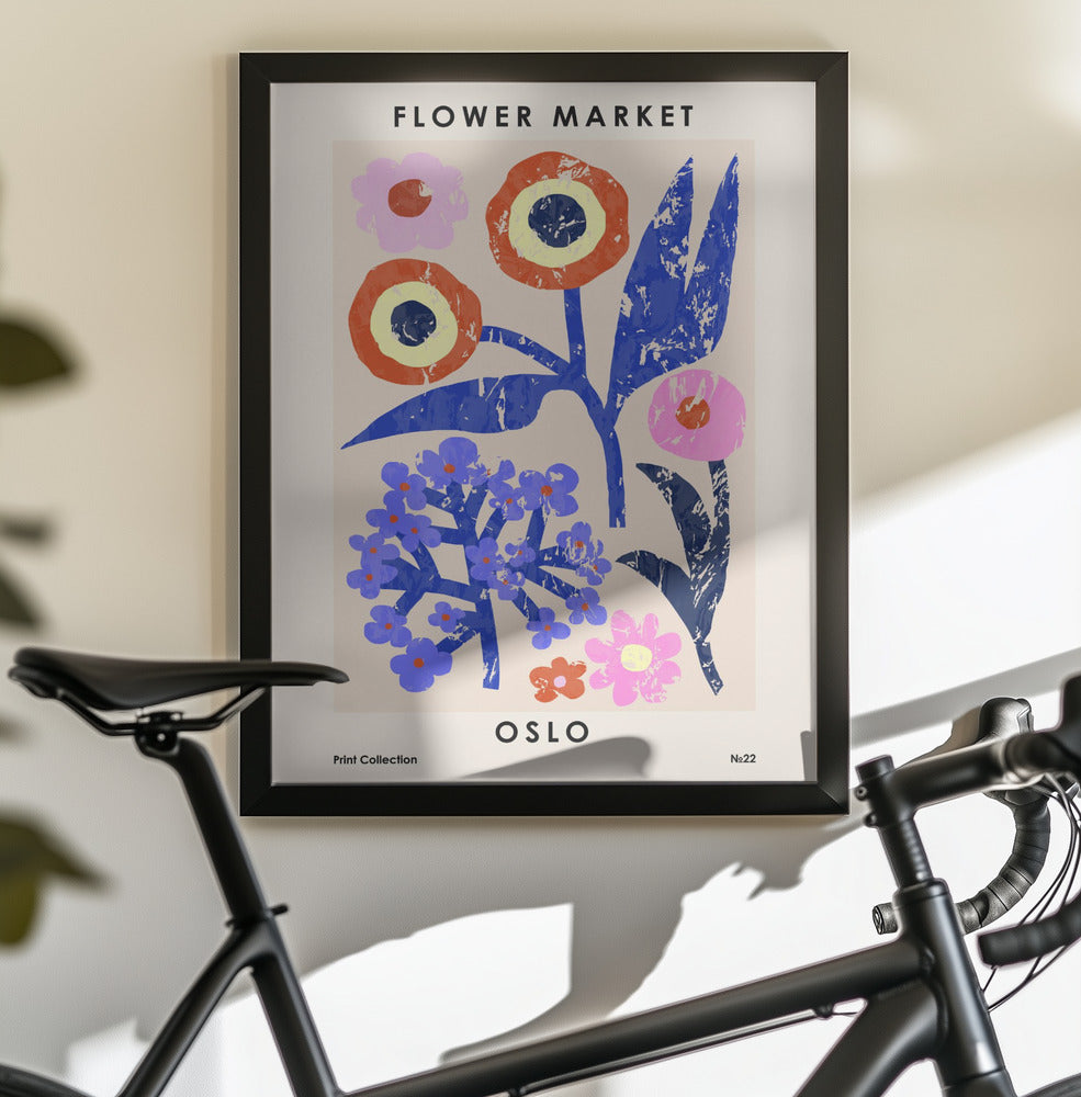 Flower Market. Oslo - Poster / Art Print - interiör