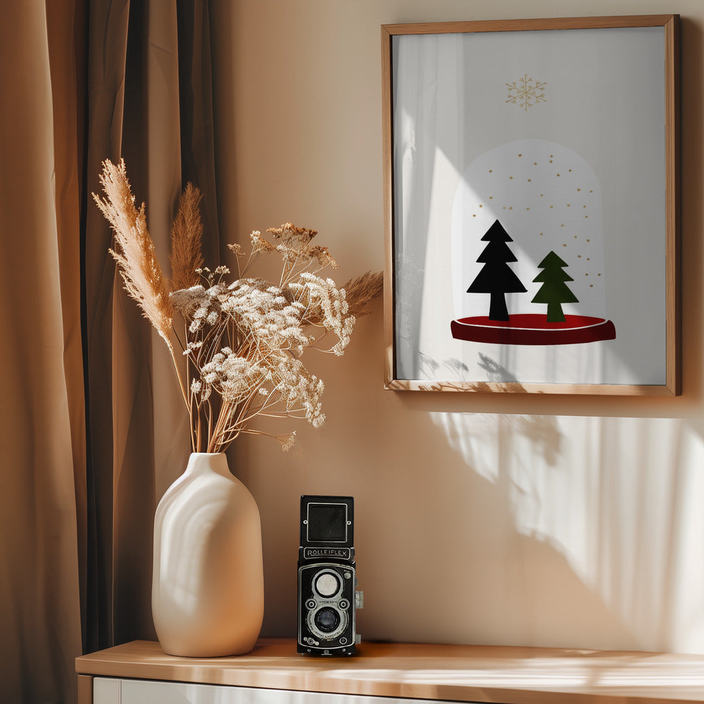 Dancing Snowflakes - Poster / Art Print - interiör
