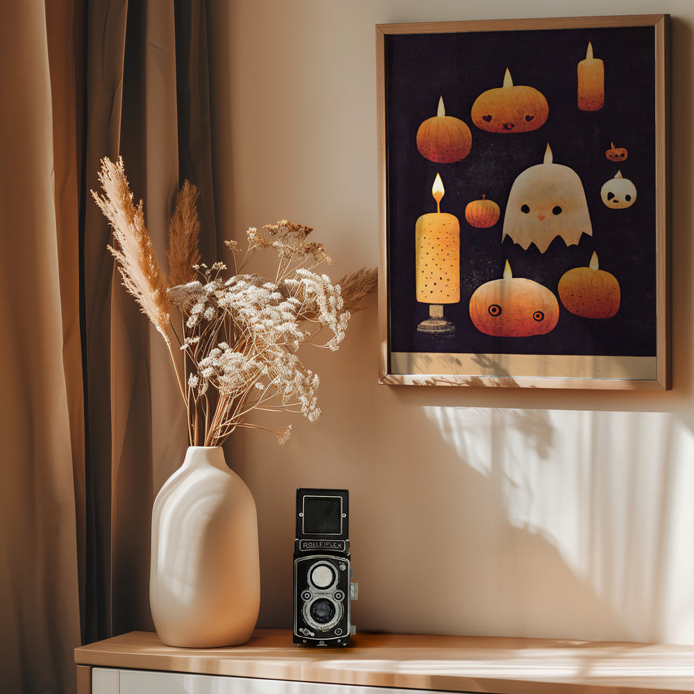 Haunted Pumpkin Glow - Poster / Art Print - interiör