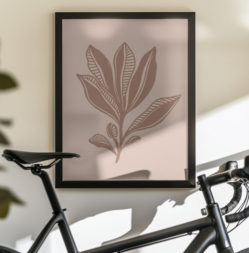 Mocha Foliage - Poster / Art Print - interiör