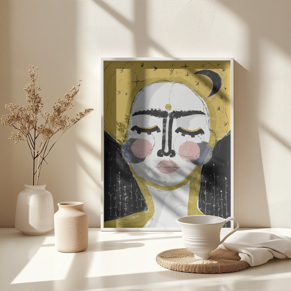 The Goddess Of The Night - Poster / Art Print - interiör