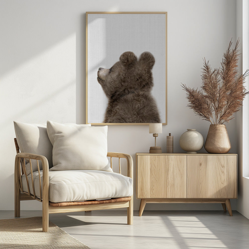 Peekaboo Baby Bear Back - Poster / Art Print - interiör