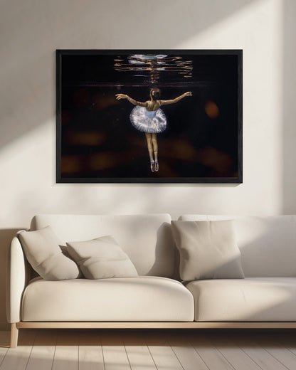 Underwater white ballet - Poster / Art Print - interiör