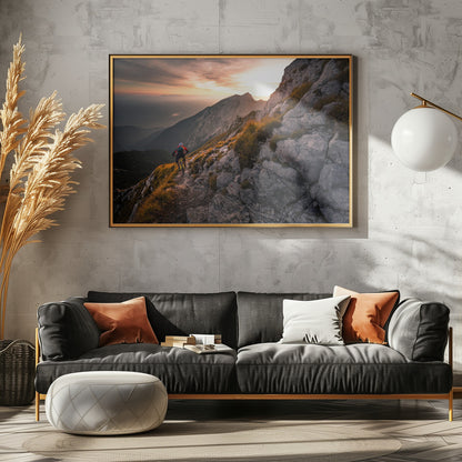 Sunset high alpine ride - Poster / Art Print - interiör