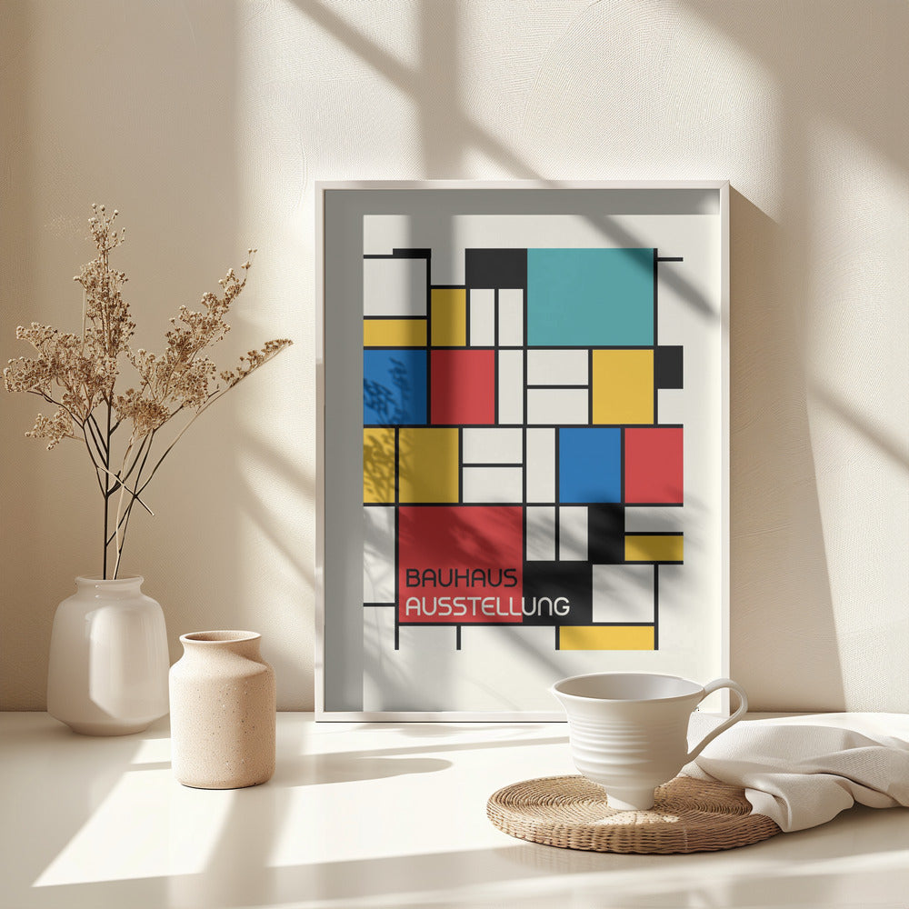 Bauhaus Geometric Design Retro - Poster / Art Print - interiör