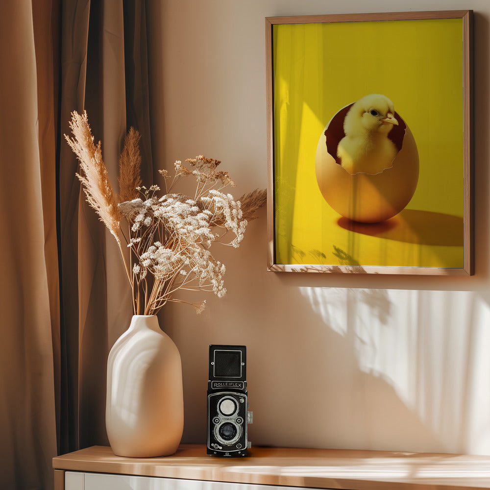 Yellow Chicken - Poster / Art Print - interiör