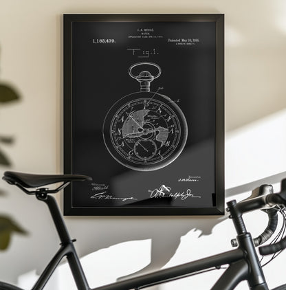 Watch Patent 1916 - Poster / Art Print - interiör