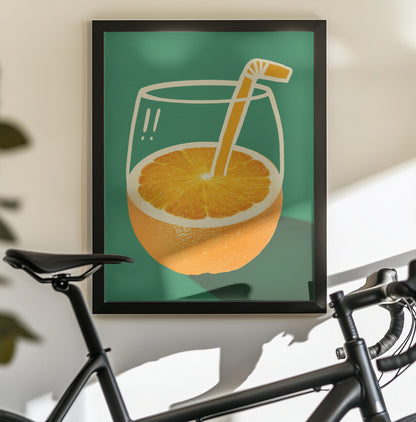 Orange juice - Poster / Art Print - interiör