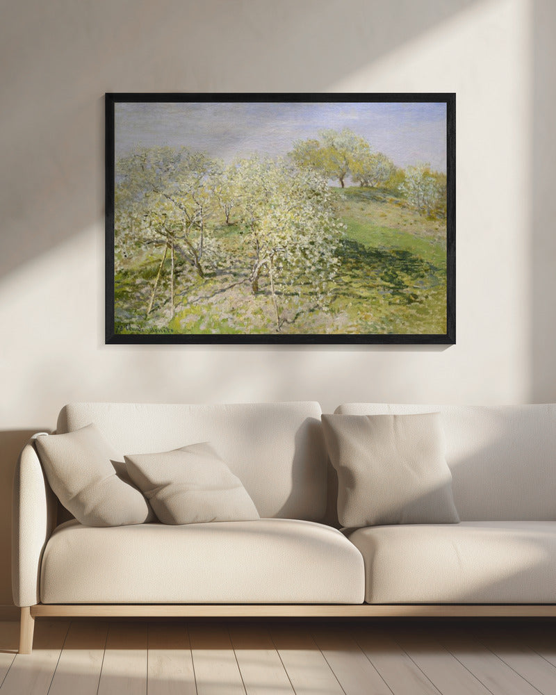 Spring (fruit Trees In Bloom) (1873) By Claude Monet - Poster / Art Print - interiör