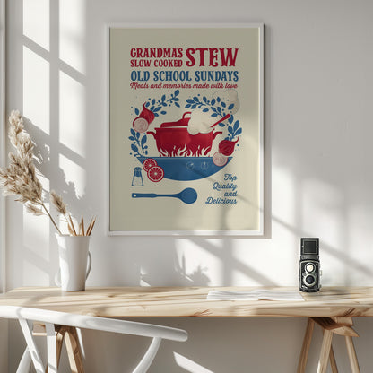Grandmas Stew kitchen print - Poster / Art Print - interiör