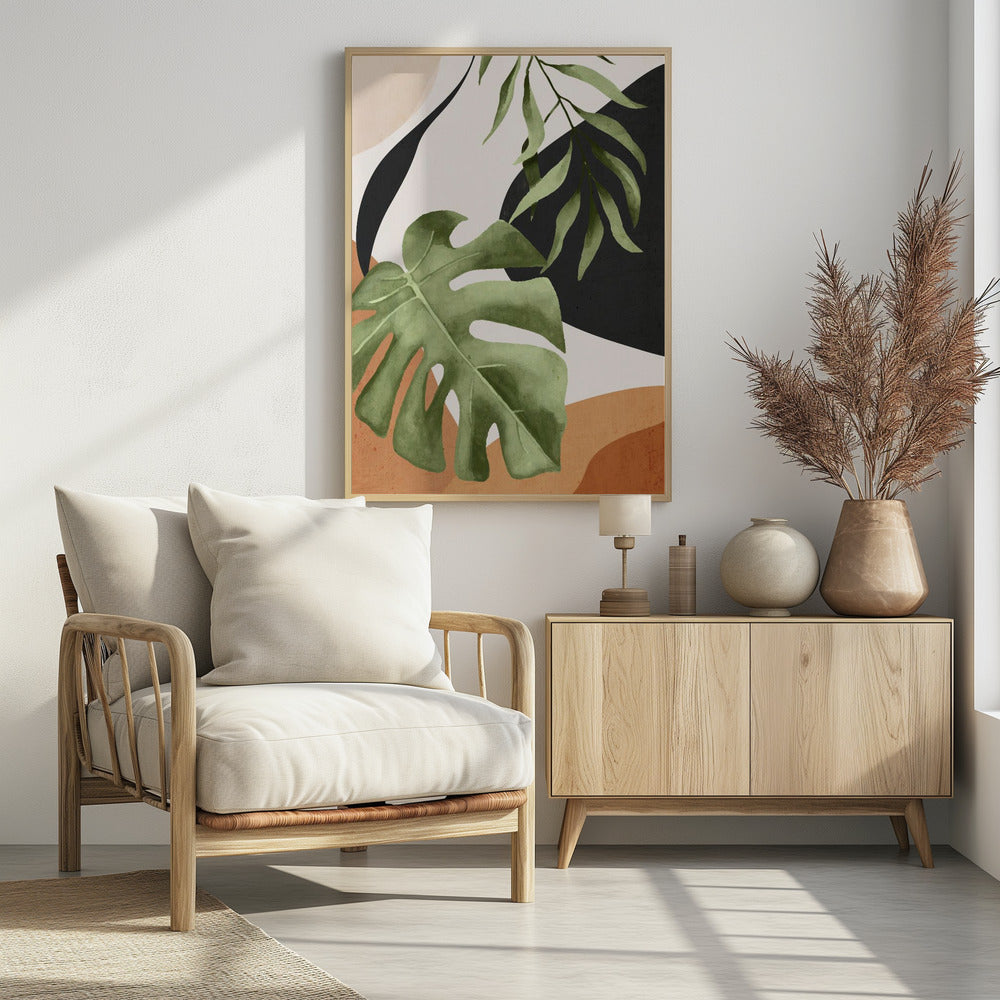 Abstract Art Tropical Leaves 23 - Poster / Art Print - interiör