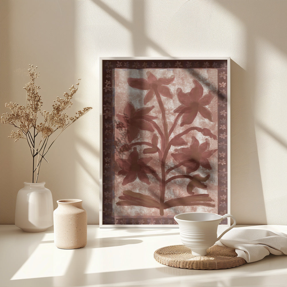 Floral Tapies - Poster / Art Print - interiör