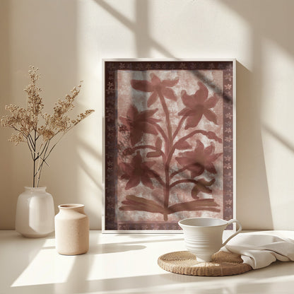 Floral Tapies - Poster / Art Print - interiör