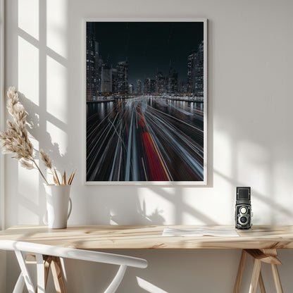 Traffic jam in the Dubai canal - Poster / Art Print - interiör