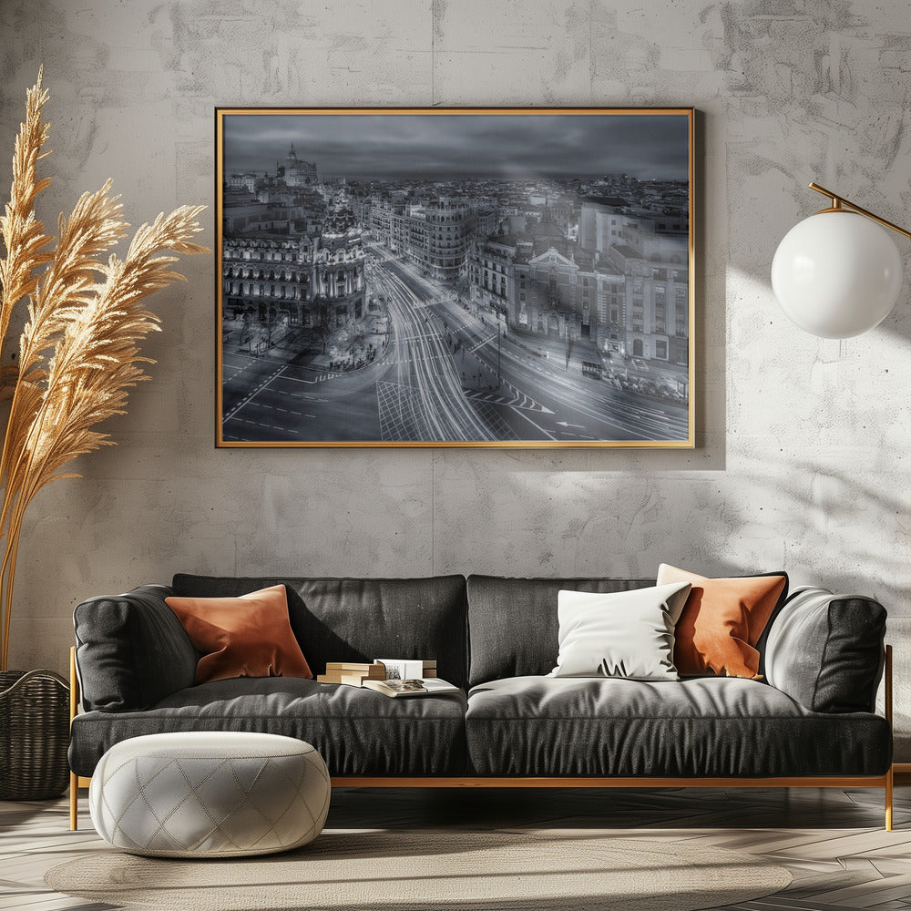 Madrid City Lights - Poster / Art Print - interiör