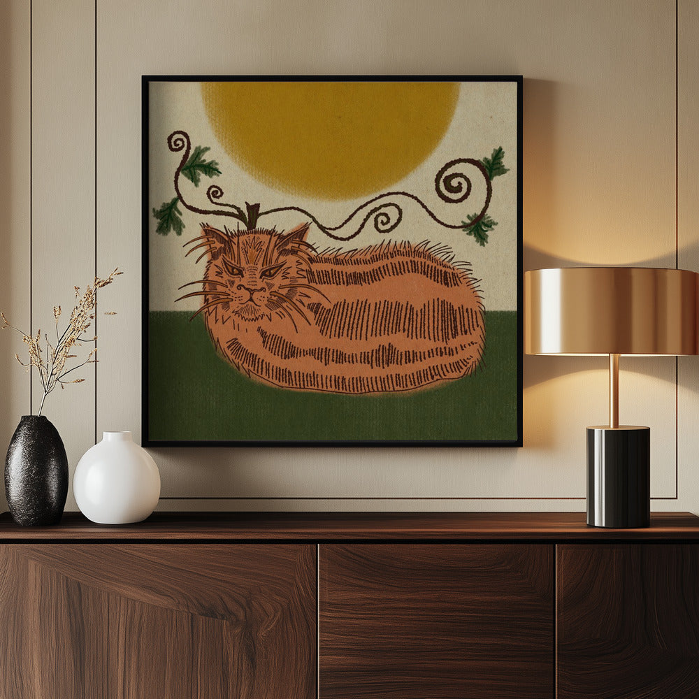 The grumpy cat - Poster / Art Print - interiör