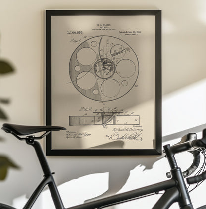 Film Reel Patent 1915 - Poster / Art Print - interiör
