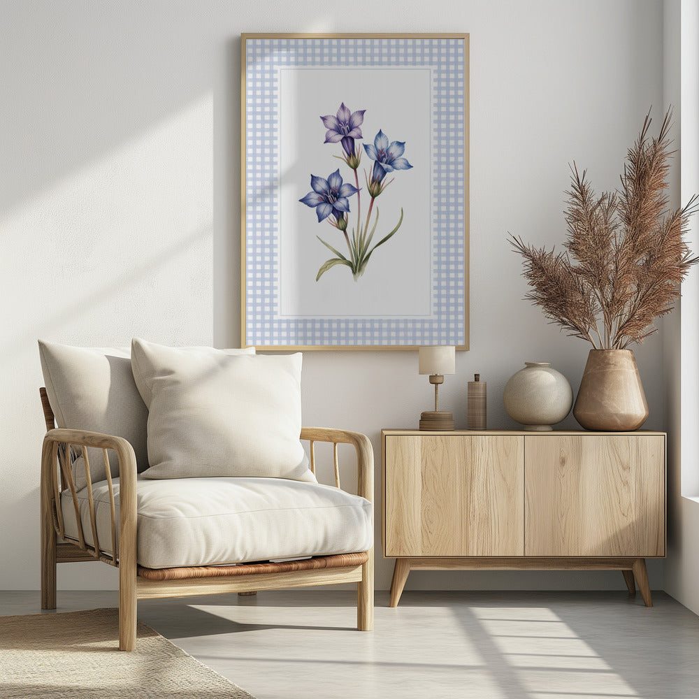 Gentiana Flowers - Poster / Art Print - interiör