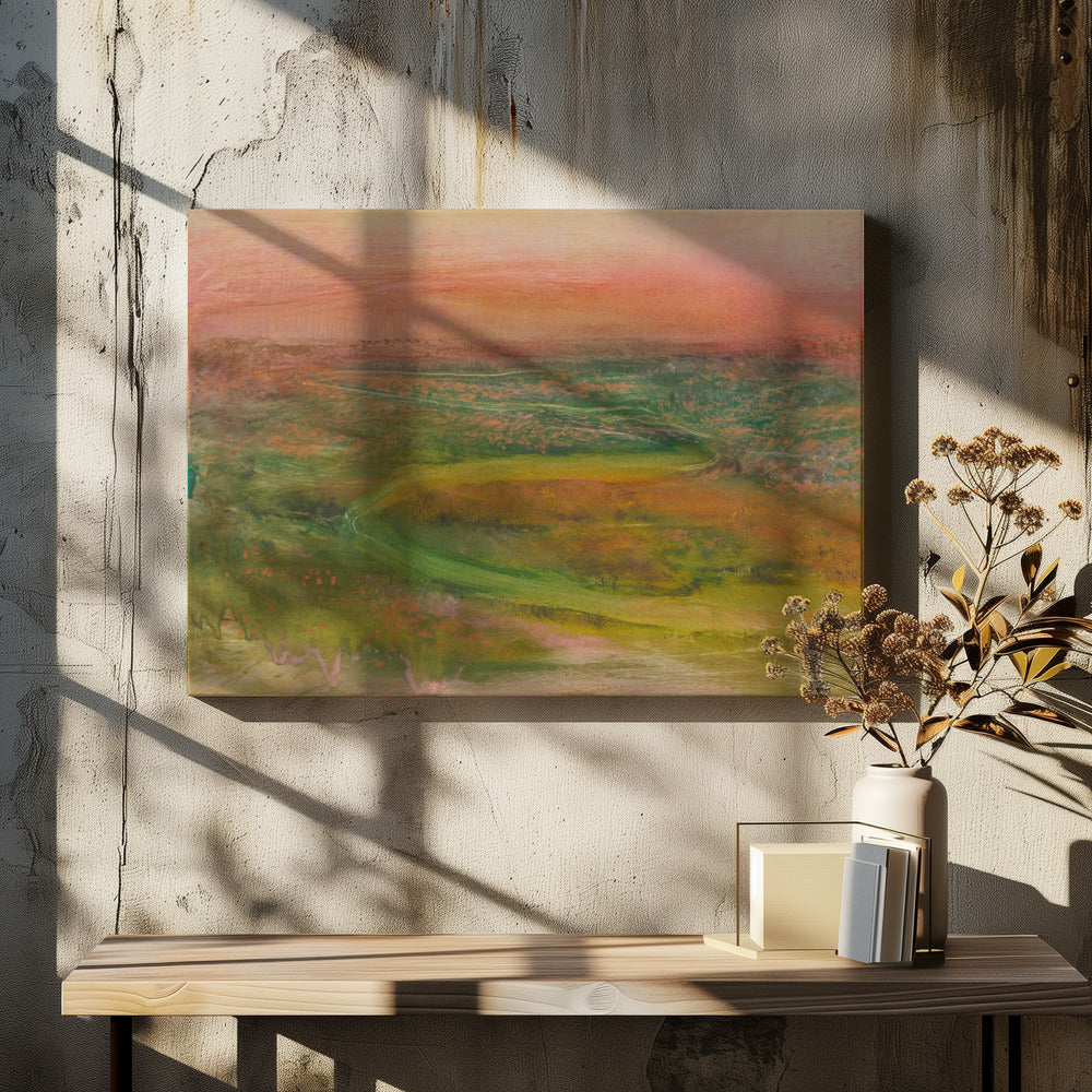 S Shaped Path In an Abstracted Landscape - Poster / Art Print - interiör