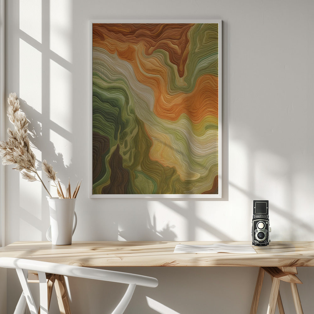 Harmonic Fabric No 1 - Poster / Art Print - interiör