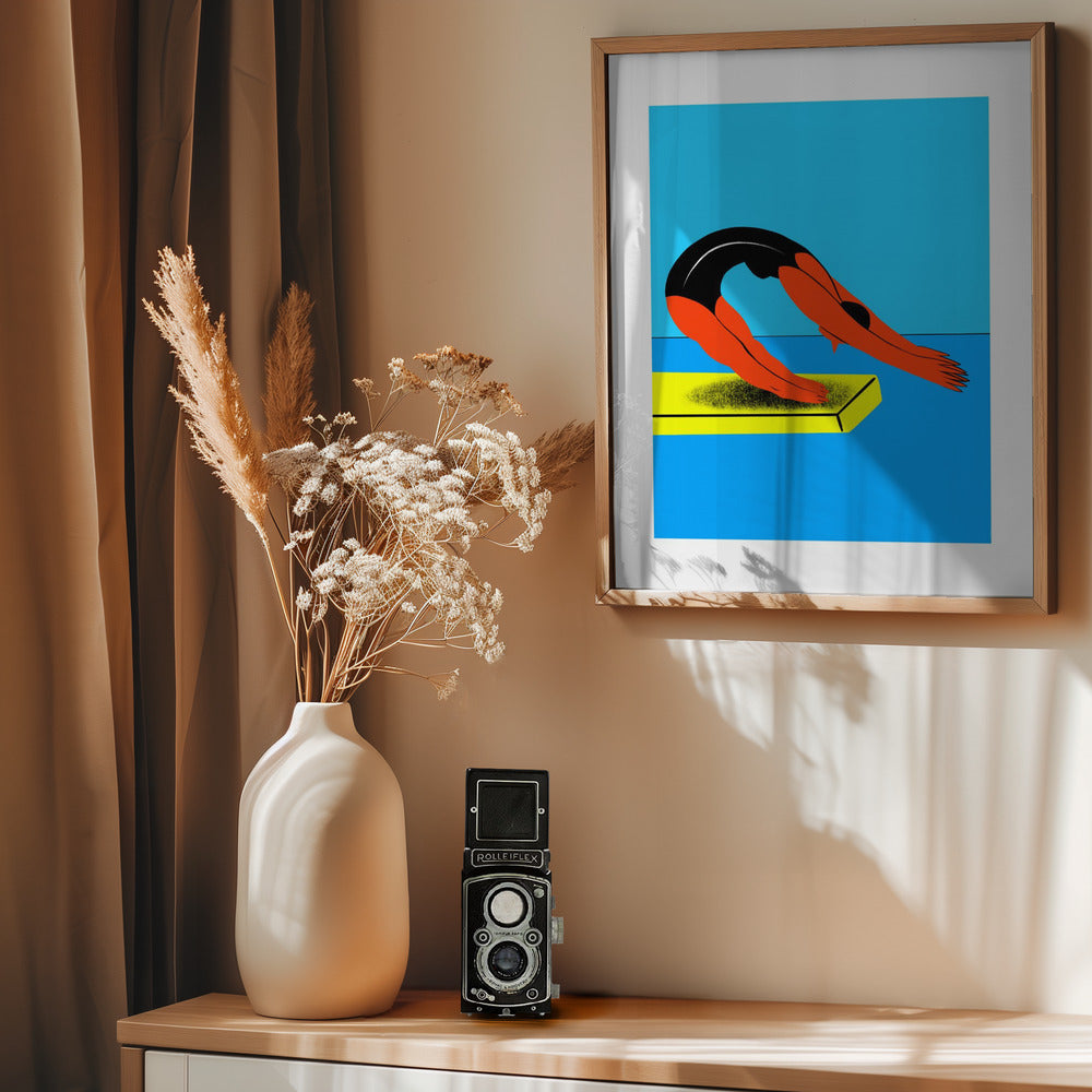 Swimmer - Poster / Art Print - interiör