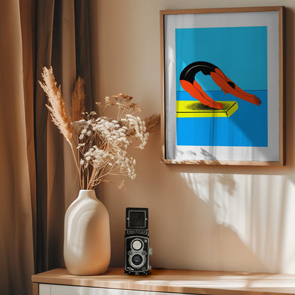 Swimmer - Poster / Art Print - interiör