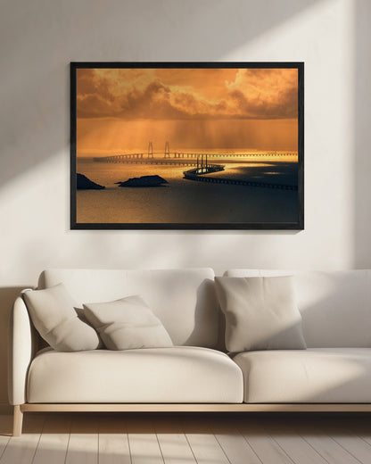 Hong Kong-Zhuhai-Macao Bridge - Poster / Art Print - interiör