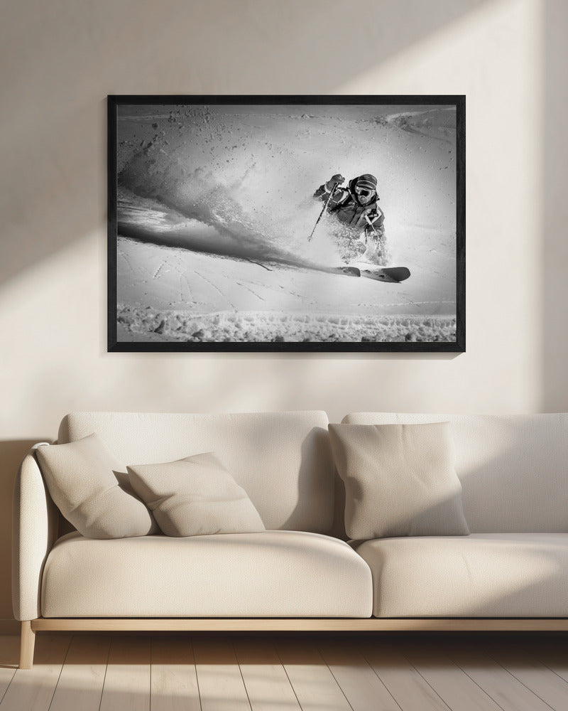 Henri making a powder turn... - Poster / Art Print - interiör