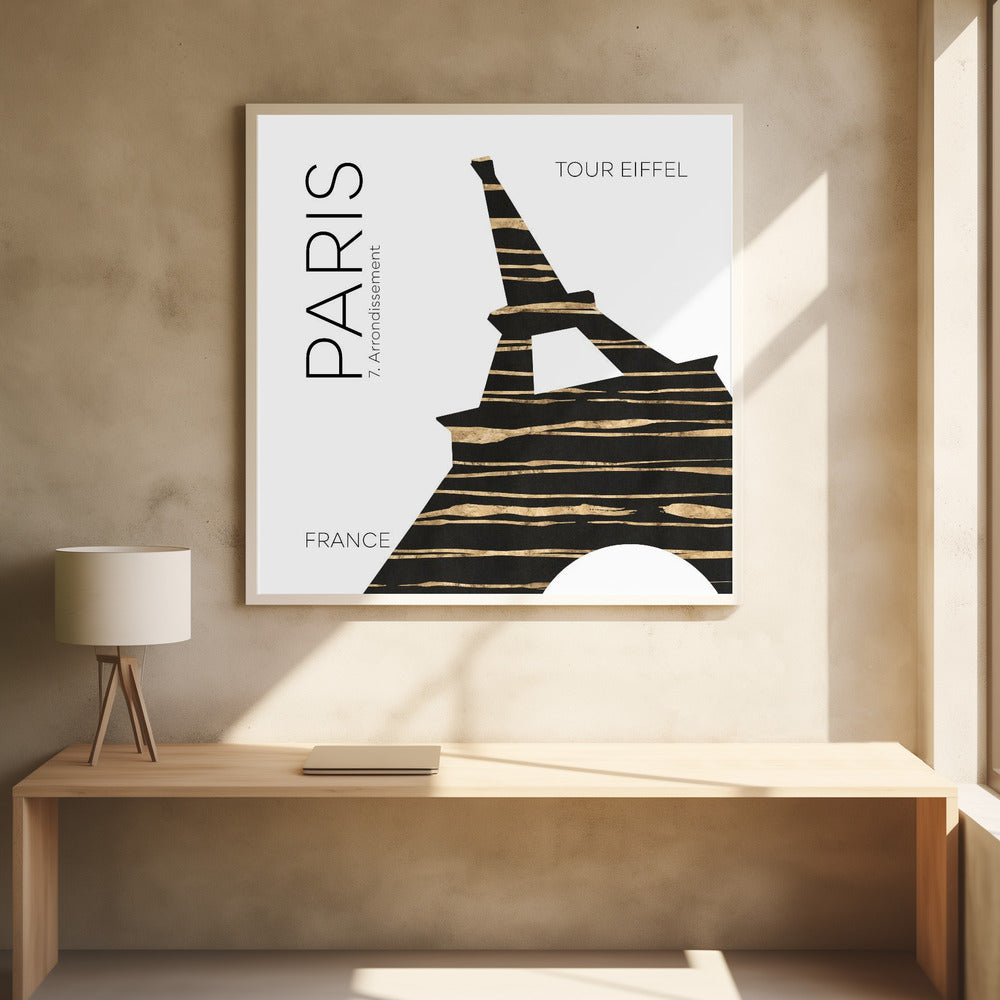 Urban Art PARIS Eiffel Tower - Poster / Art Print - interiör
