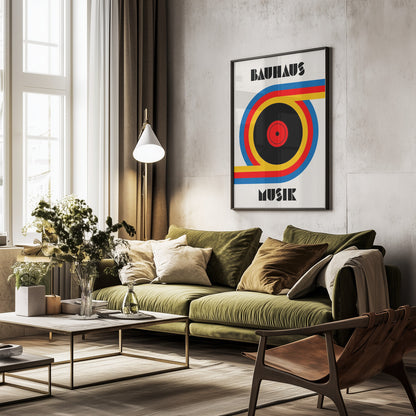 Bauhaus Musik Vinyl - Poster / Art Print - interiör