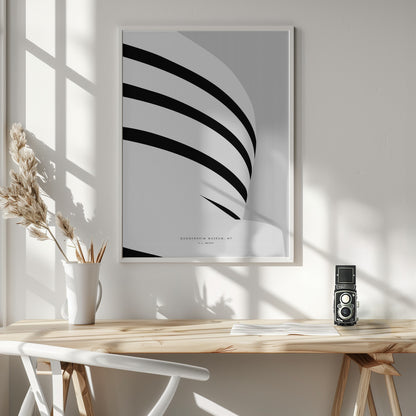 Minimal Guggenheim museum - Poster / Art Print - interiör