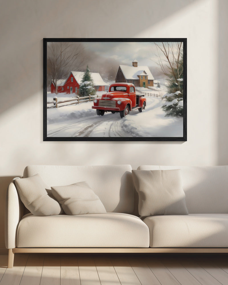 Christmas Truck - Poster / Art Print - interiör
