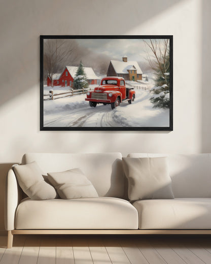 Christmas Truck - Poster / Art Print - interiör