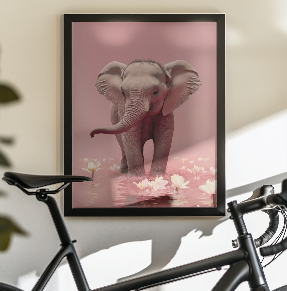 Young Elephant - Poster / Art Print - interiör