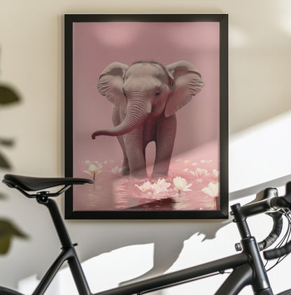 Young Elephant - Poster / Art Print - interiör