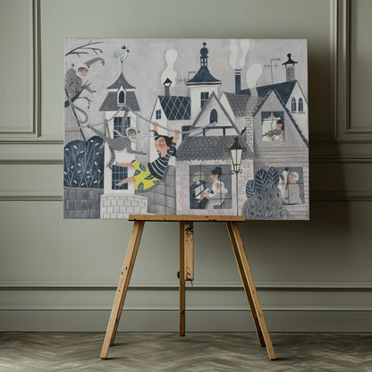 Exploring the big wide world - Poster / Art Print - interiör