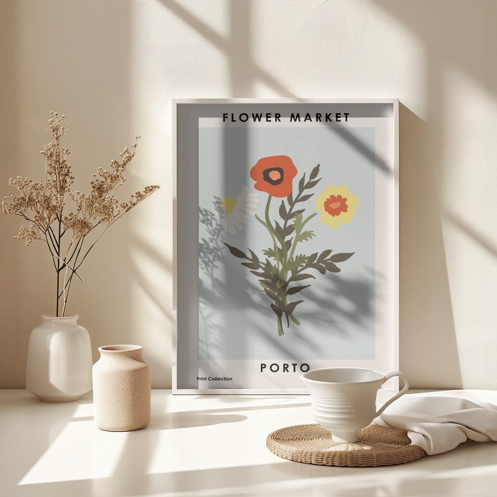 Flower Market Porto - Poster / Art Print - interiör