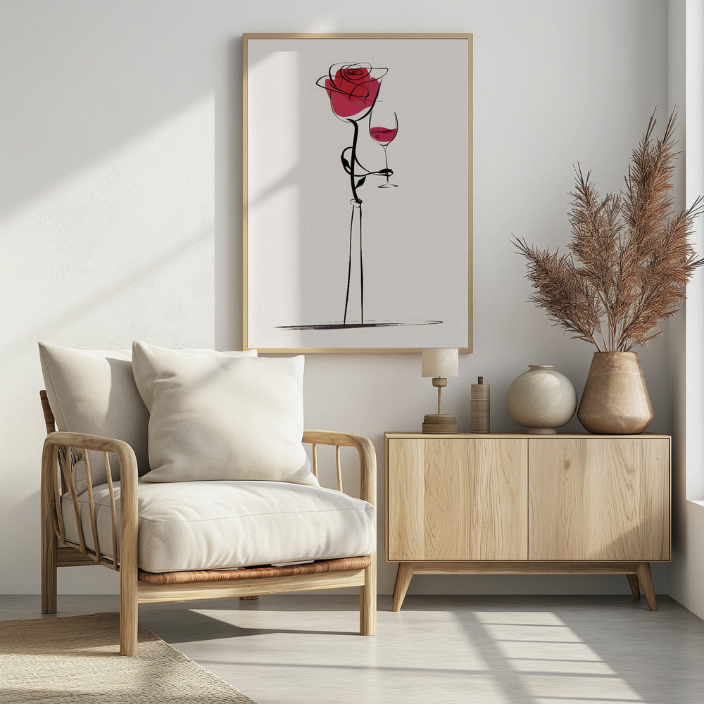 Wine Rose - Poster / Art Print - interiör