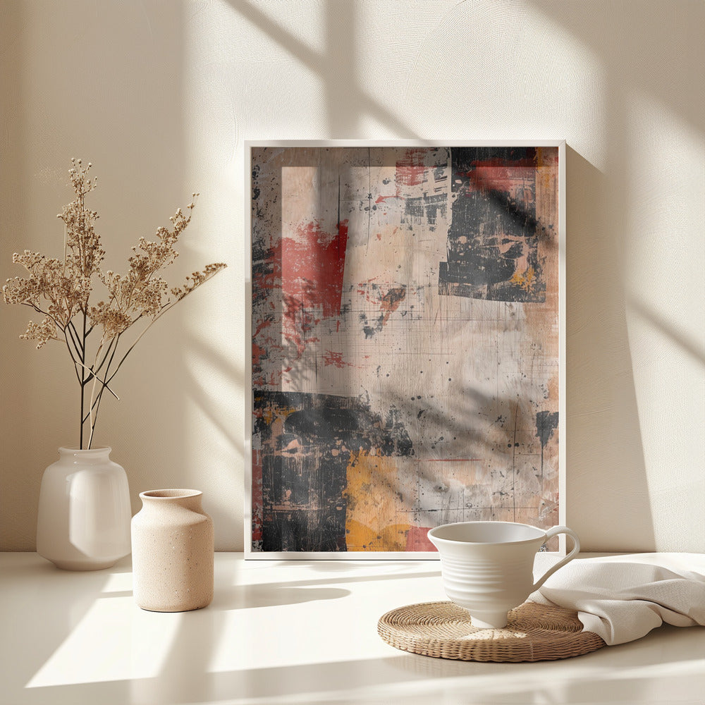 Abstract Cracks No 2 - Poster / Art Print - interiör