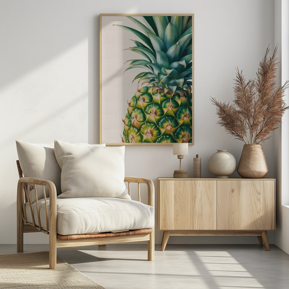Pineapple Close Up - Poster / Art Print - interiör