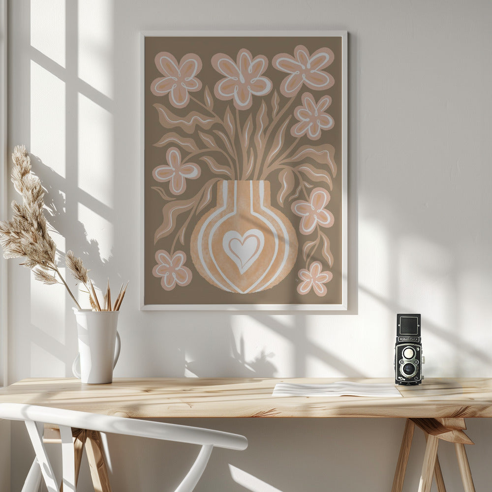 Calm Flowers - Poster / Art Print - interiör