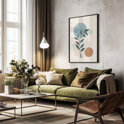 Azzurro Shapes No 2 - Poster / Art Print - interiör